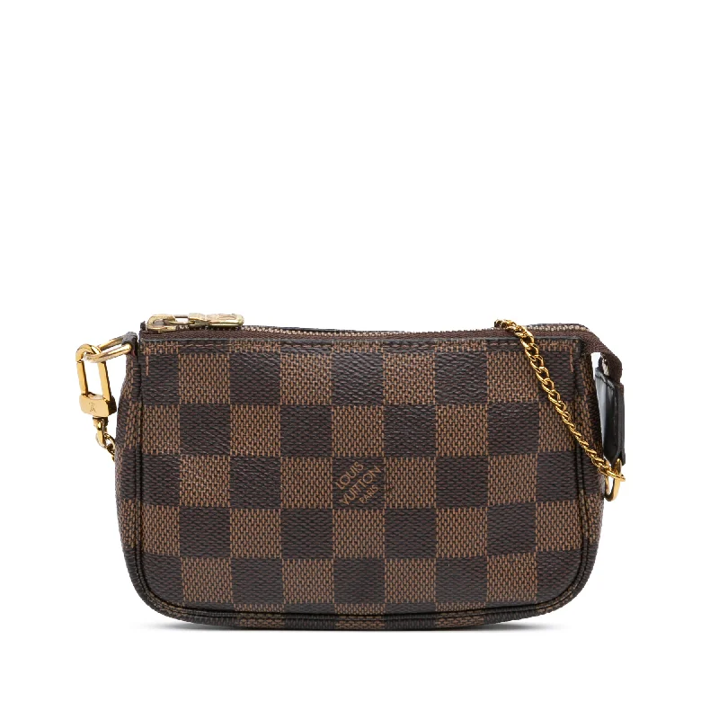 Louis Vuitton Neverfull bags with large capacity for everyday essentialsBrown Louis Vuitton Damier Ebene Mini Pochette Accessoires Handbag