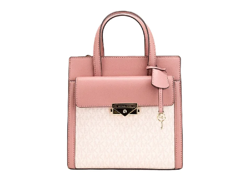 Michael Michael Kors Bags for brunches with friends in a casual - chic lookMichael Kors Cece Small Pink PVC North South Flap Tote Crossbody Bag Purse