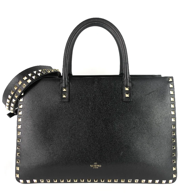 Valentino bags with signature studded accentsRockstud Convertible Leather Tote Bag