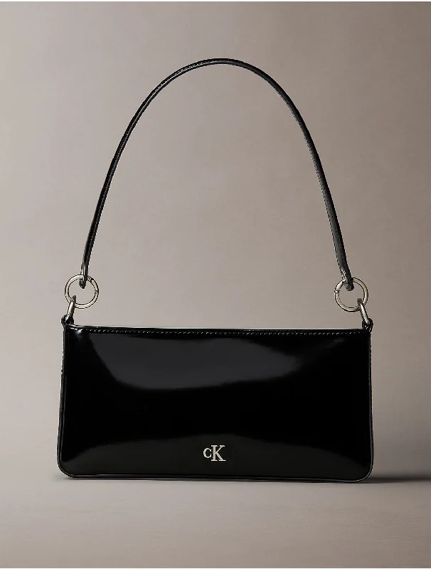 Calvin Klein bags for street style fashionWomen's Minimal Monogram Shoulder Bag - Black