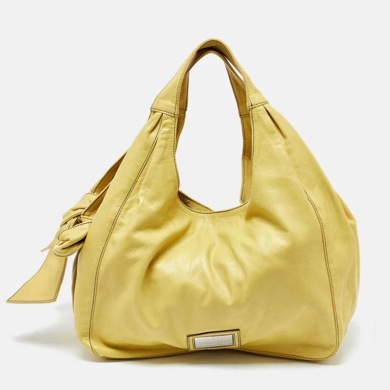 Valentino bags with bold and unique texturesYellow Leather Bow Hobo