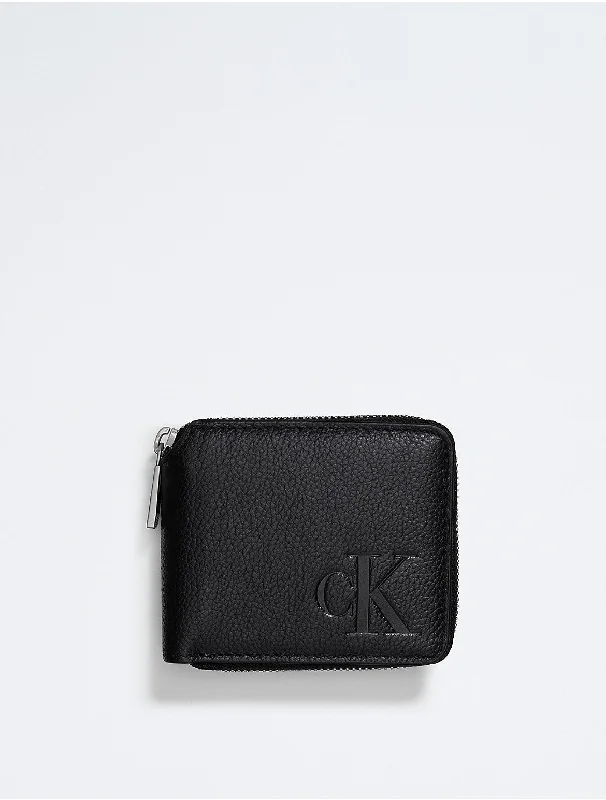 Calvin Klein bags with embossed logo designsMen's All Day Compact Zip Wallet - Black