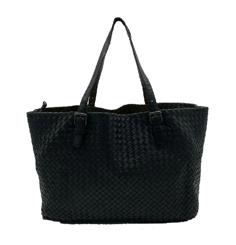 Bottega Veneta chain - strap bags for evening partiesBottega Veneta Black Woven Leather Shoulder Bag Tote