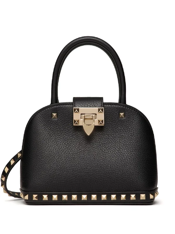 Valentino bags for sophisticated daily wearWomen's Rockstud Small Double Handle Bag in Nero | 5W0B0Q69VSF