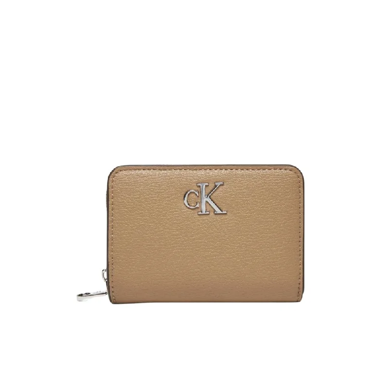 Calvin Klein leather shoulder bagsCalvin Klein Beige Recycled Polyester Wallet