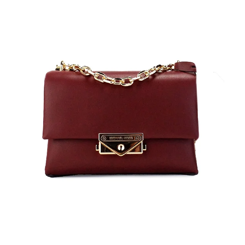 Michael Michael Kors Bags with monogrammed patterns for a personalized feelMichael Kors Cece Small Dark Cherry Vegan Leather Convertible Flap Crossbody Bag