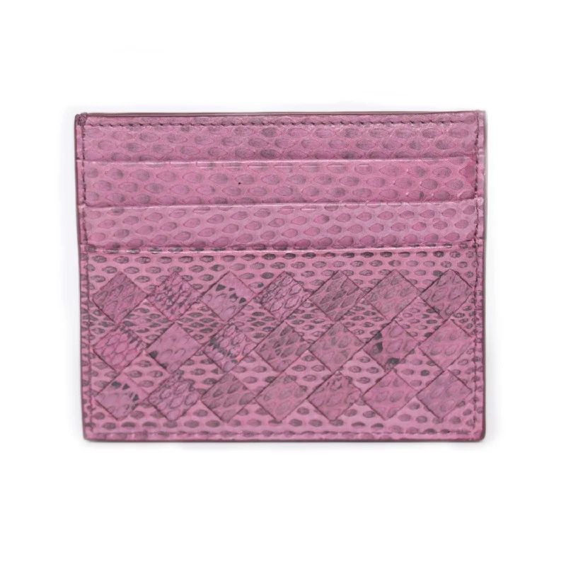 Bottega Veneta chain - strap bags for evening partiesBottega Veneta Intrecciato Snake Skin Card Holder