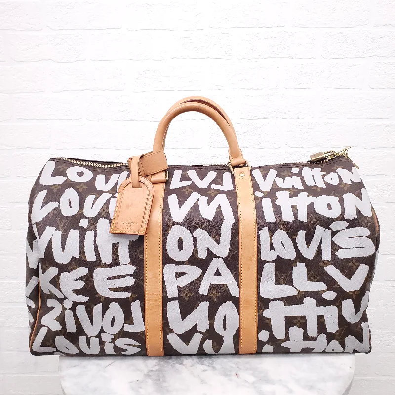 MIU MIU bags with adjustable strapsLOUIS VUITTON X STEPHEN SPROUSE 2001 KEEPALL 50 TRAVEL BAG