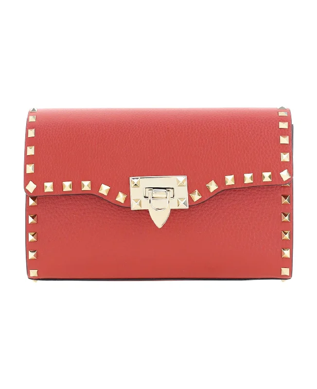 Valentino bags with soft leather textureWomen's Rockstud Small Shoulder Bag in Rossov | 5W2B0181VSF