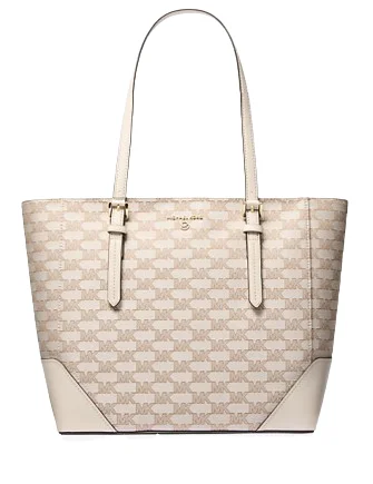 Michael Michael Kors Bags with gold - tone hardware for a touch of luxuryMichael Michael Kors Aria Large Signature Logo Jacquard Tote Bag