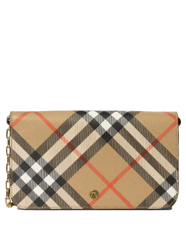 Burberry Bags for Women's Spring 2025 CollectionWomen's "check" Crossbody Bag in Beige | 8095123