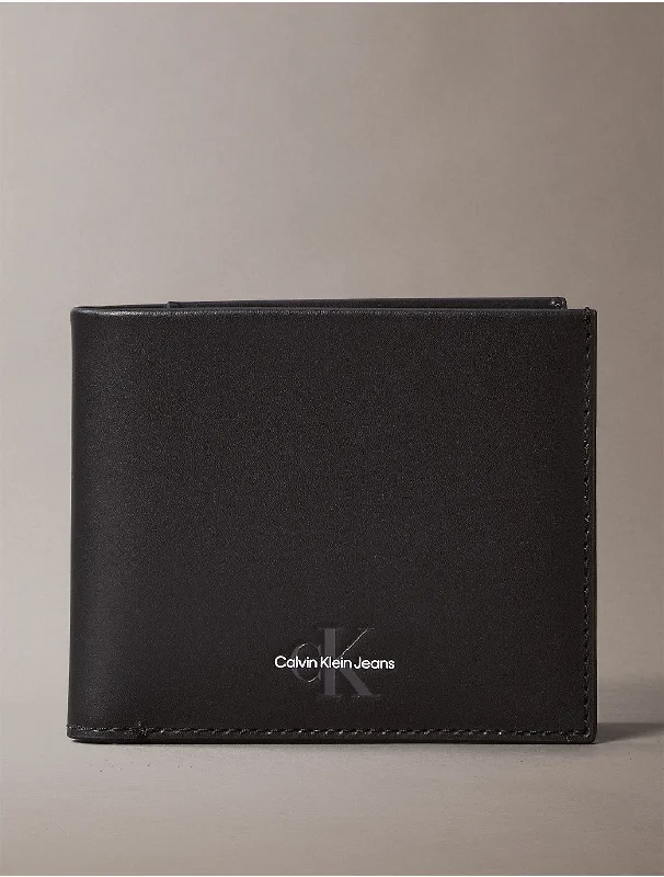 Calvin Klein backpacks for men and womenMen's Monogram Logo Bifold Wallet - Black