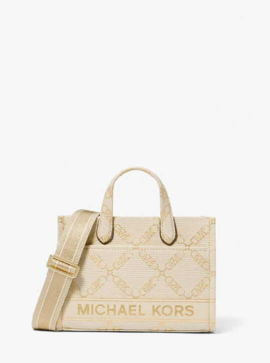 Michael Michael Kors Bags for networking events to stand out from the competitionMichael Kors Gigi Small Metallic Empire Logo Jacquard Messenger Bag