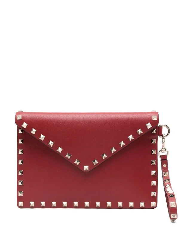 Valentino bags with chic quilted patternsWomen's Rockstud Medium Flat Pouch in Rossov | 5W2P0P87BOL