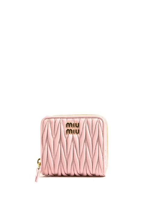 MIU MIU satchel bags with gold hardwareMiu Miu Mini Zip Around Wallet 5ML522