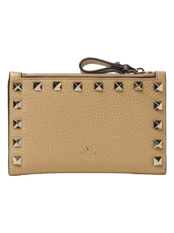 Valentino satchel bags for womenWomen's Rockstud Coin Purse/card Case in Cappuccino | 4W2P0605VSH