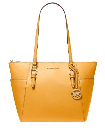 Michael Michael Kors Bags for brunches with friends in a casual - chic lookMichael Michael Kors Charlotte Large Saffiano Leather Top Zip Tote Bag