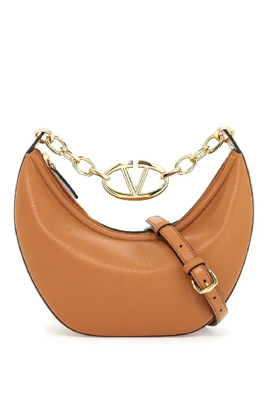 Valentino bags perfect for giftingWomen's Vlogo Moon Bag Small Hobo in Almondbeig | 5W2B0Q42JDK