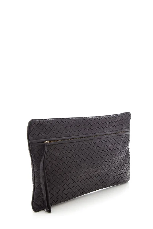 Bottega Veneta bags for book clubsBottega Veneta Black Intrecciato Clutch