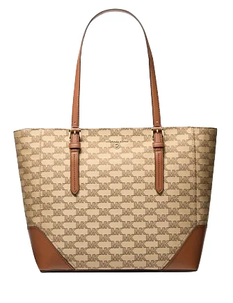 Michael Michael Kors Bags for spa days with a compartment for toiletriesMichael Michael Kors Aria Large Signature Logo Jacquard Tote Bag