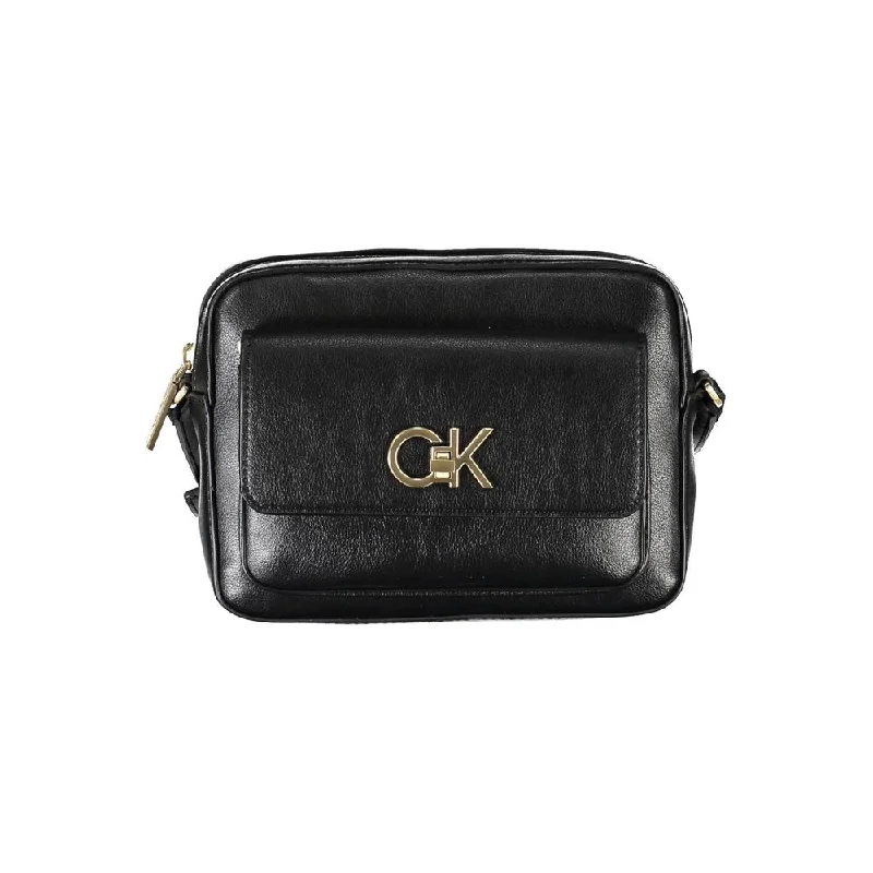 Calvin Klein women’s leather haCalvin Klein Black Polyester Handbag