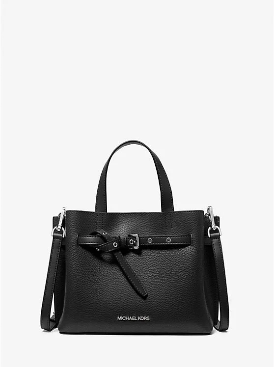 medium-sized Michael Michael Kors satchel bags for everyday office useMichael Kors Emilia Small Pebbled Leather Satchel