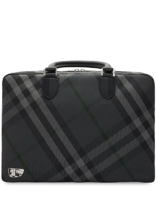 Waterproof Burberry Bags for Outdoor AdventuresMen's Heritage Briefcase in Charcoal | 8097348159396