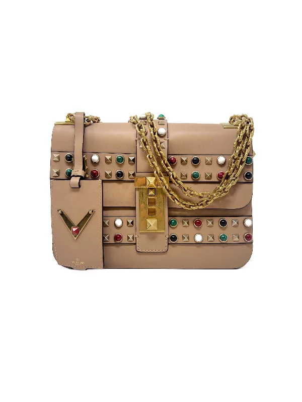 Valentino bags with iconic Rockstud designValentino WDB! '16 'Rockstud Rolling' Multicolor Stones Shoulder Bag