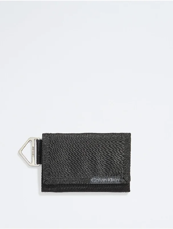 Calvin Klein bags with metallic and matte texturesMen's Utility Snap Wallet - Black