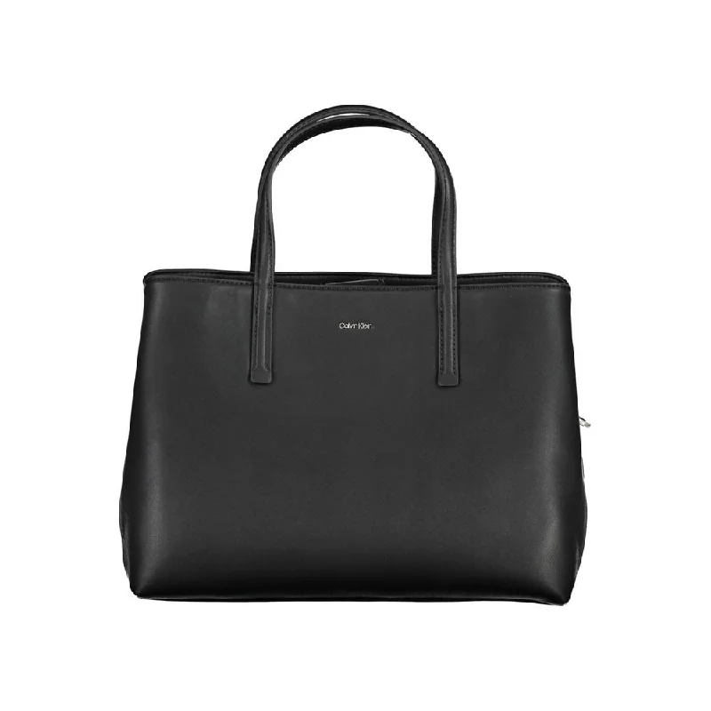 Calvin Klein designer handbags with logoCalvin Klein Black Polyester Handbag