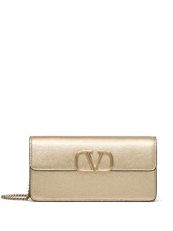 Valentino bags with iconic Rockstud designWomen's Vlogo Signature Wallet W/strap in Platino | 5W2P0S93ATX