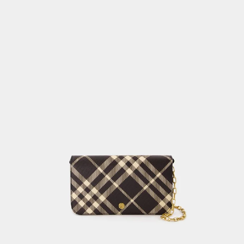 Durable Burberry Canvas Bags for Everyday UseWomen's Bin Wallet On Chain in Black | 8095121