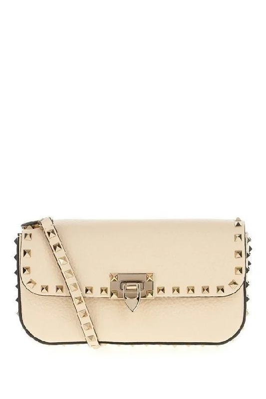 Valentino bags for travel and vacationsWomen's Rockstud Shoulder Bag in Lgtivory | 5W0B0Q70VSF