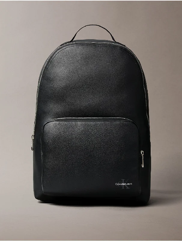 Calvin Klein smallMen's Monogram Logo Campus Backpack - Black