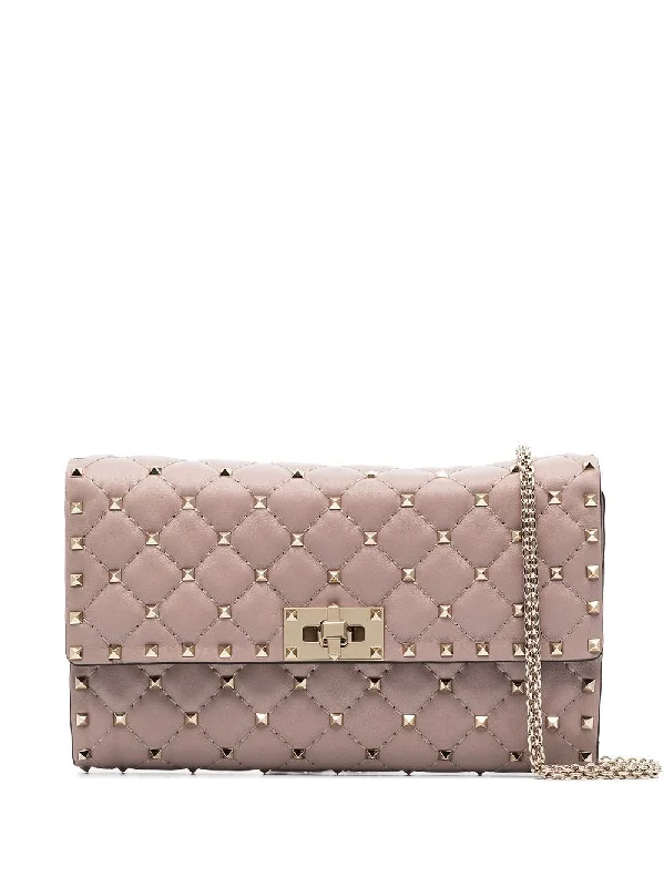 Valentino small bags Women's Rockstud Spike Crossbody Clutch Bag in Poudre | 5W2B0137NAP