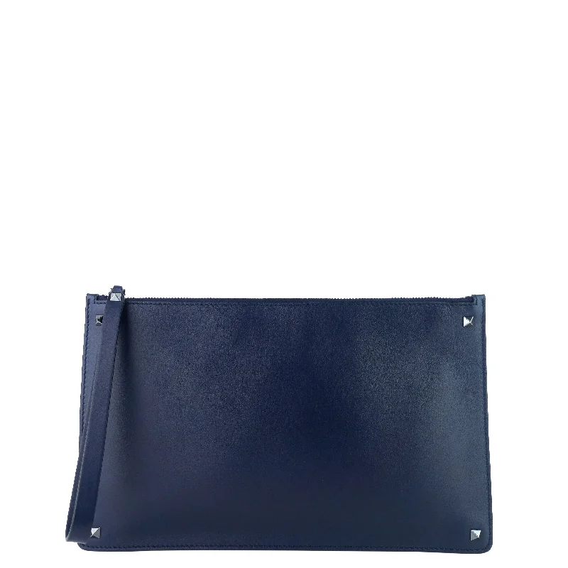 Valentino bags for work-to-weekend wearRockstud Calfskin Leather Clutch Bag