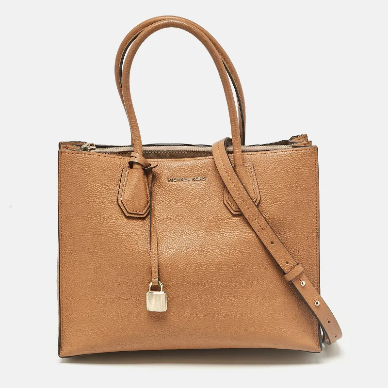 Michael Michael Kors Bags for car shows in a sleek and modern styleBrown Leather Large Mercer Tote