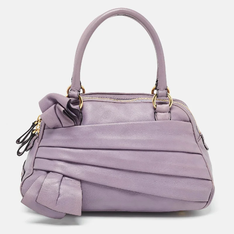 Valentino bags for travel and vacationsPurple Leather Bow Satchel