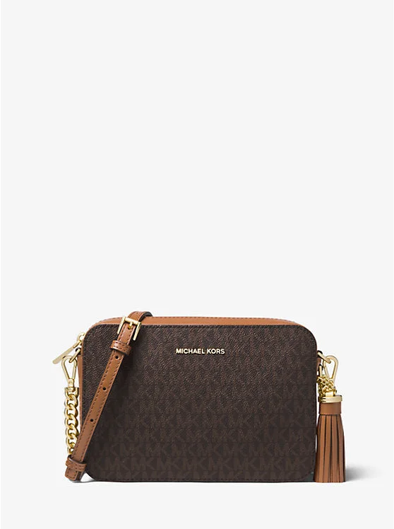 Michael Michael Kors Bags for photography workshops to hold camera equipmentMichael Kors Ginny Medium Logo Crossbody Bag Brown