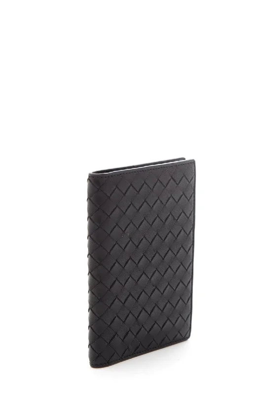 Bottega Veneta bags with detachable strapsBottega Veneta Black Woven Intrecciato Passport Holder