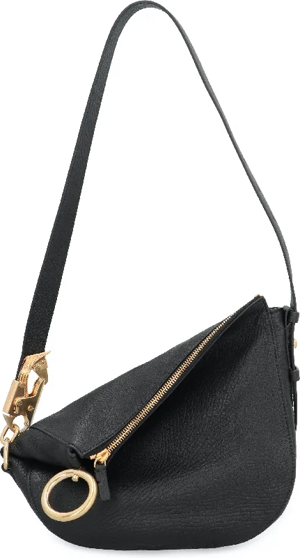 Durable Burberry Canvas Bags for Everyday UseWomen's Knight Leather Shoulder Bag in Black | 8077553148059 Color B4935