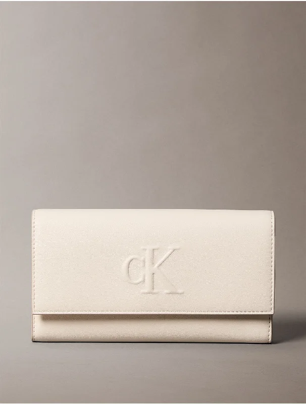 Calvin Klein vegan leather bags for eco-conscious sWomen's Sculpted Impression Wallet - White