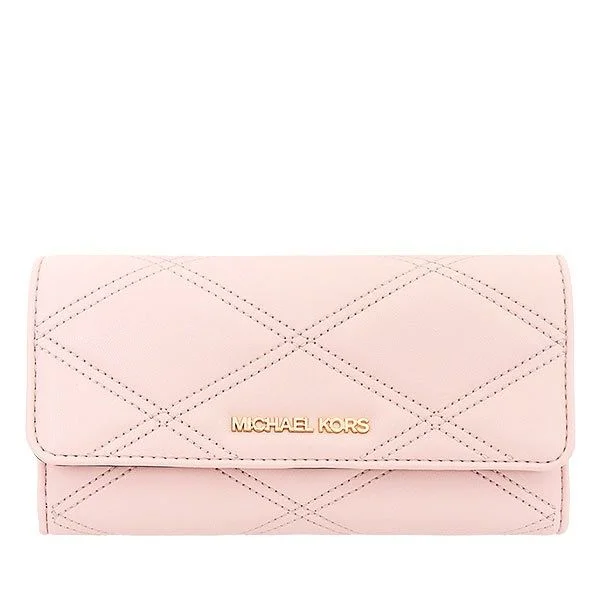 Michael Michael Kors Bags for brunches with friends in a casual - chic lookMichael Kors Jet Set Travel Quilted PVC Leather Large Trifold Wallet