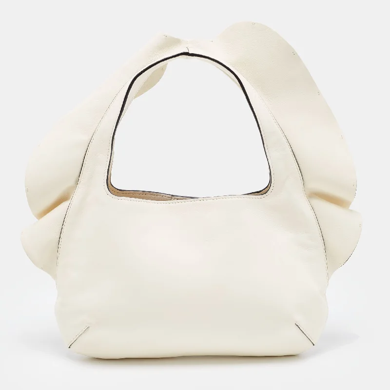 Valentino bags for street style fashionOff-White Leather 04 Rouches Edition Atelier Hobo