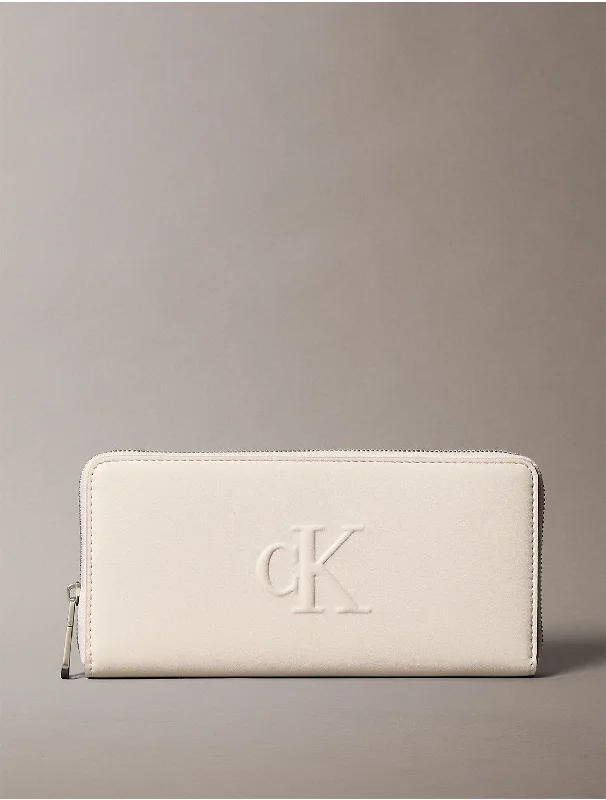 Calvin Klein leather shoulder bagsWomen's Sculpted Impression Zip Wallet - Pink