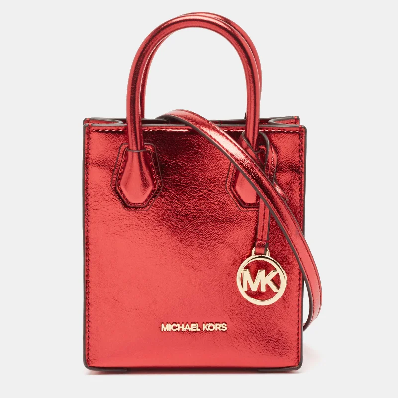 Michael Michael Kors Bags for networking events to stand out from the competitionRed Glossy Leather XS Mercer Tote