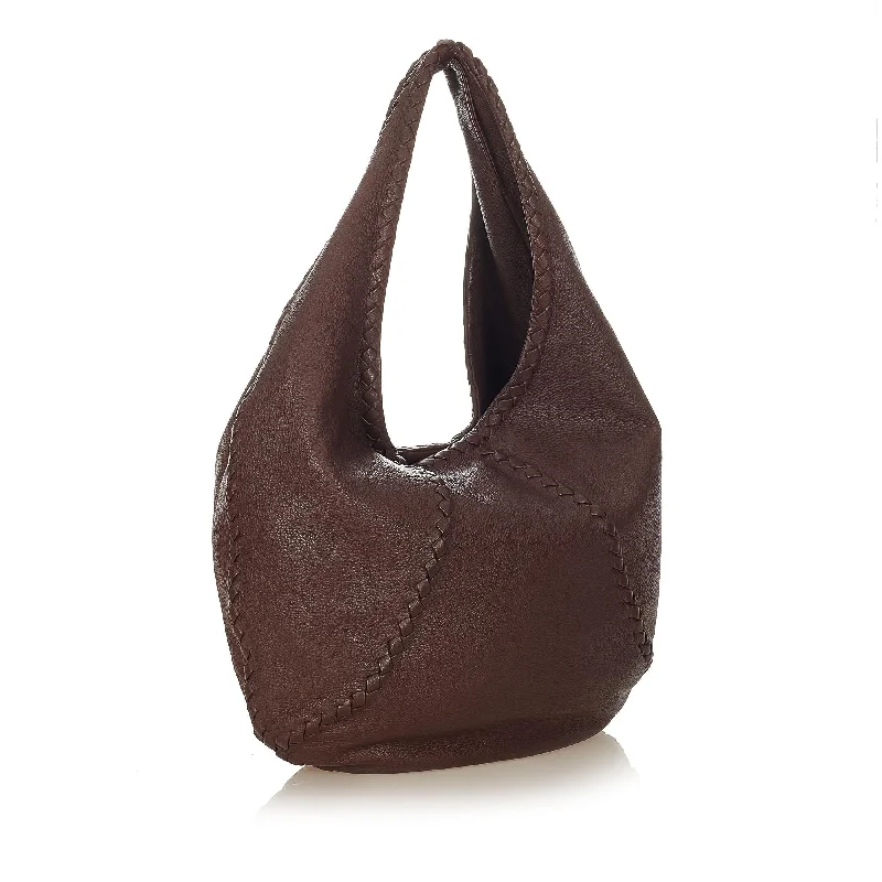 Bottega Veneta bags for book clubsBottega Veneta Baseball Leather Hobo Bag (SHG-22963)