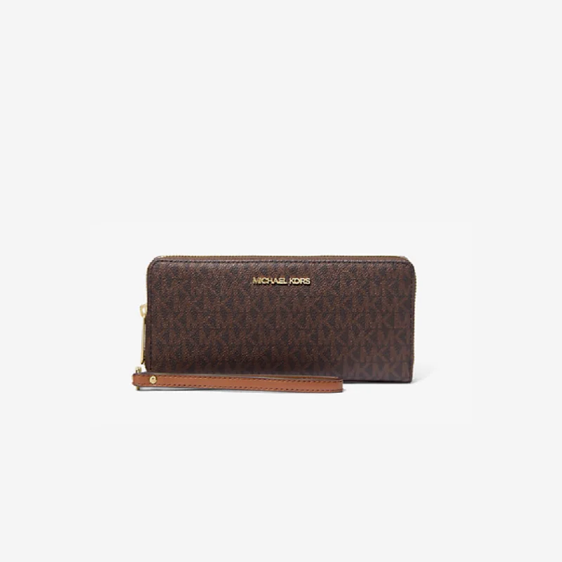 Michael Michael Kors Bags for fitness competitions to carry essentialsMichael Kors Jet Set Large Travel Wallet In Monogram Brown