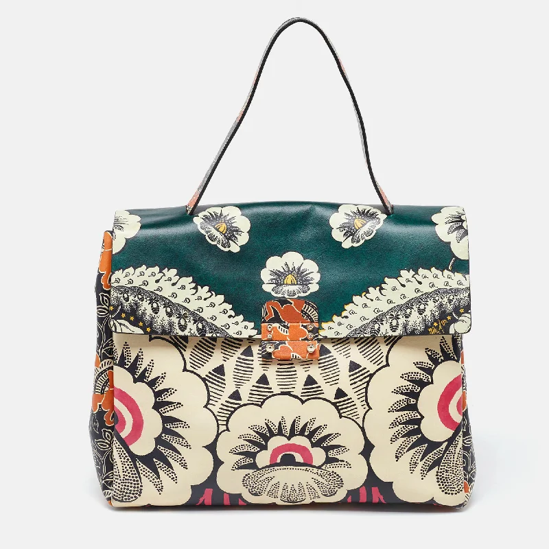 Valentino bags for women on saleValenitino Multicolor Floral Print Leather Mime Top Handle Bag