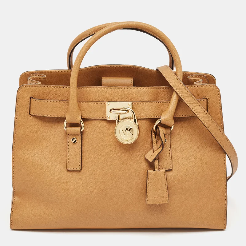 Michael Michael Kors picnic bags for outdoor lunchesTan Leather East/West Hamilton Tote